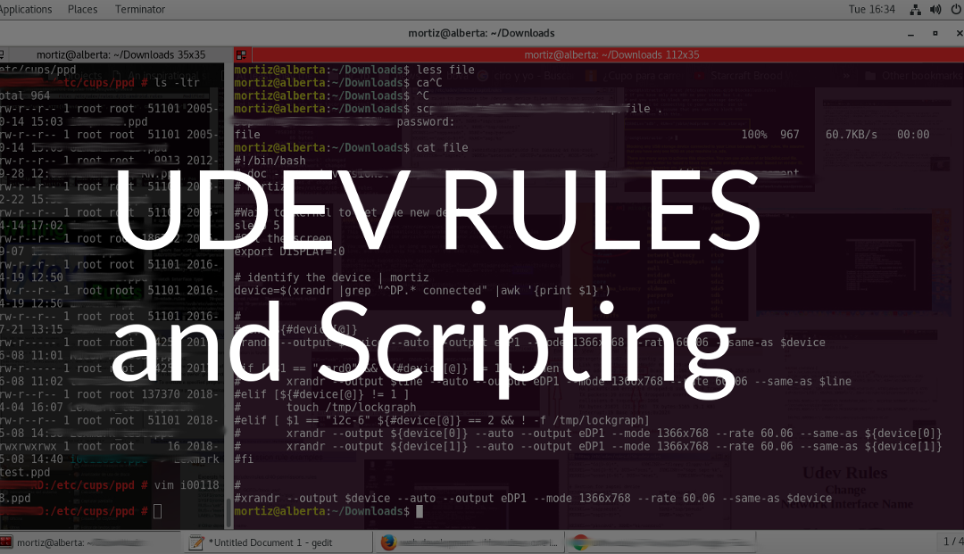 Running bash scripts using udev rules