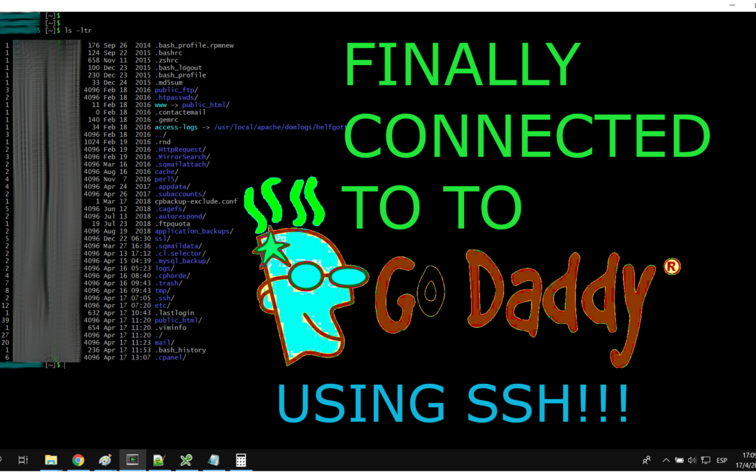 GoDaddy working via SSH, finally!